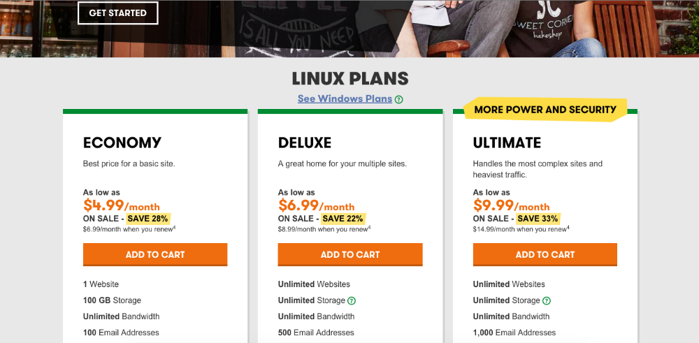 Choose a hosting plan